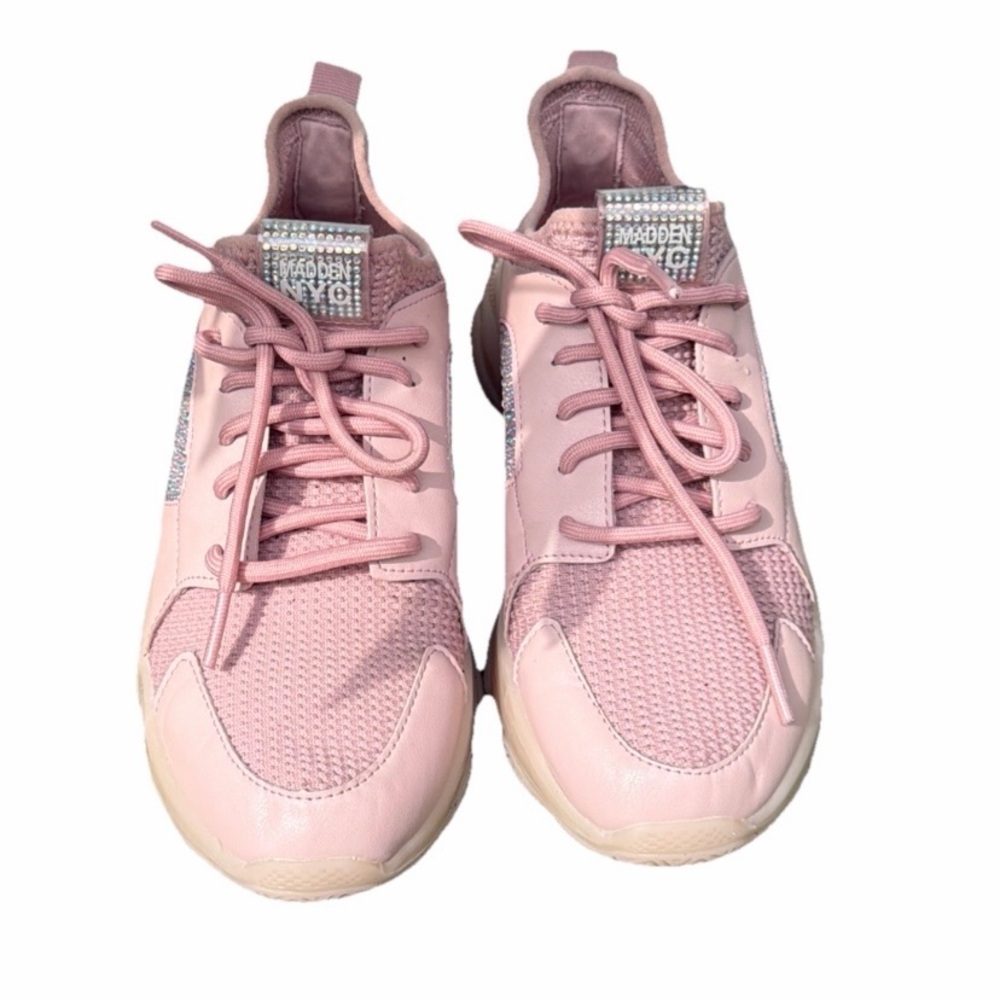 Steve Madden Trendy Pink Rhinestone/Chunky Sneakers for Women Size 6